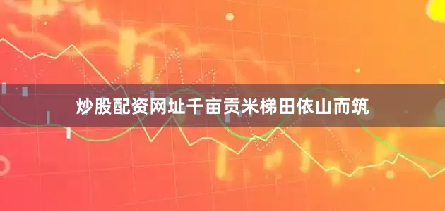 炒股配资网址千亩贡米梯田依山而筑